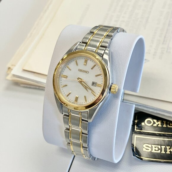 Seiko Women's Two Tone Stainless Watch With Date - Picture 2 of 7
